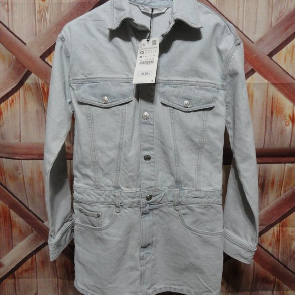 ZARA Skirt jumpsuit one piece, full snap,belt loops NWT~Cute~fashi… - Picture 1 of 8